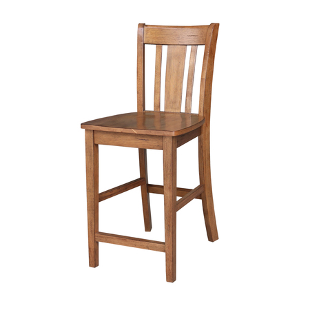 INTERNATIONAL CONCEPTS San Remo Counter Height Stool, 24" H, Distressed Oak S42-102